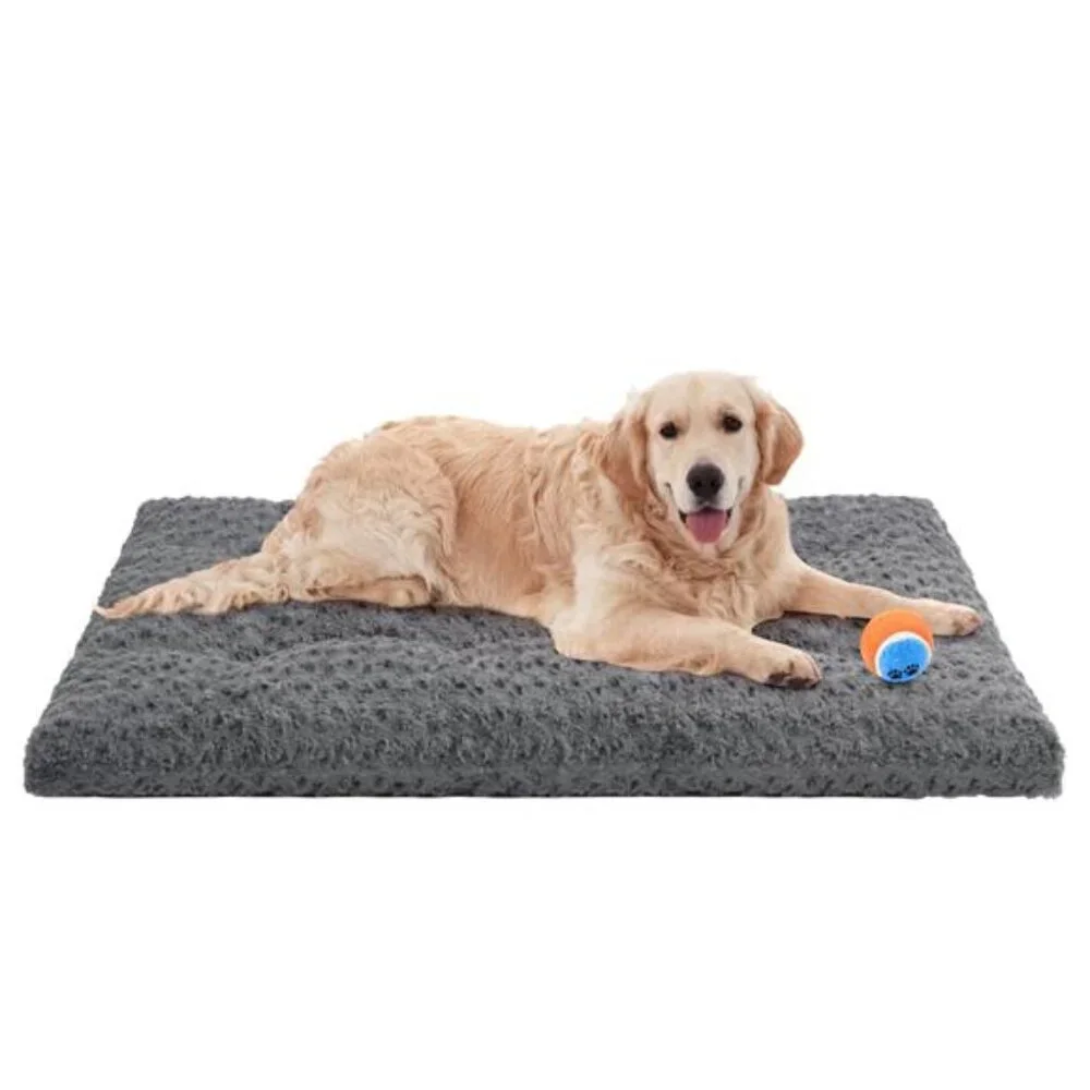 Large Dog Bed, Luxury Rose Velvet Pet Mattress, Washable Dog Mattress 36x23 in